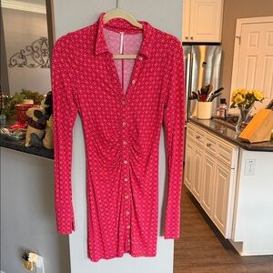 Free People Shayla Mini Dress long sleeve